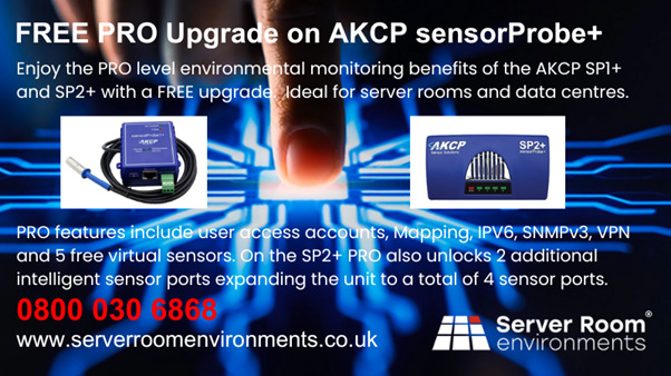 Bezpłatna aktualizacja do systemu monitorowania środowiska AKCP SensorProbe+